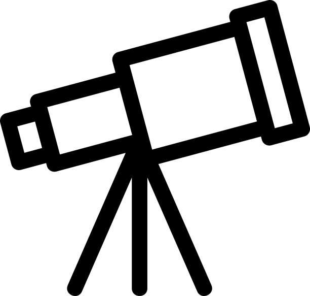 望远镜图标或标志孤立标志符号图片下载