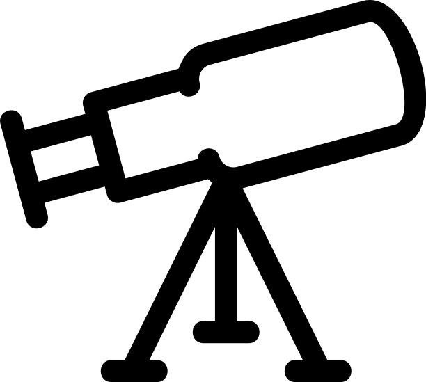 望远镜图标或标志孤立标志符号图片下载