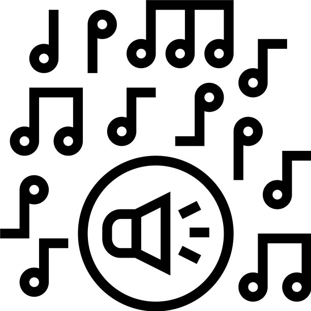 古典音乐旋律线图标图片下载