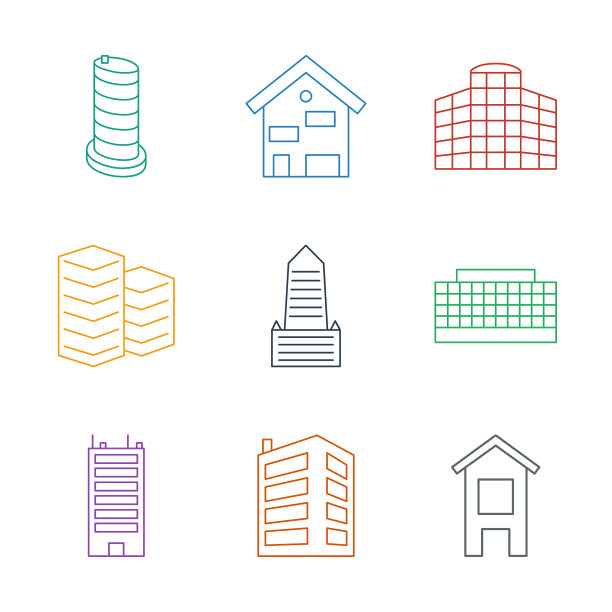 摩天大楼的图标图片下载