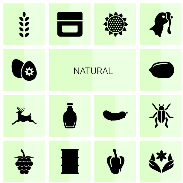 14个自然图标图片下载