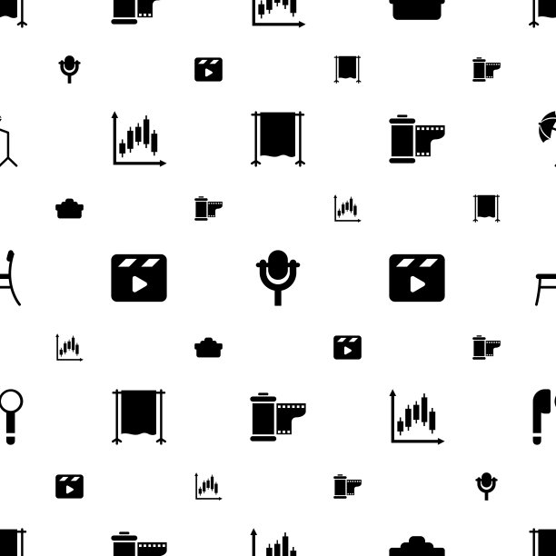 Studio ICONS图案无缝白色背景图片下载