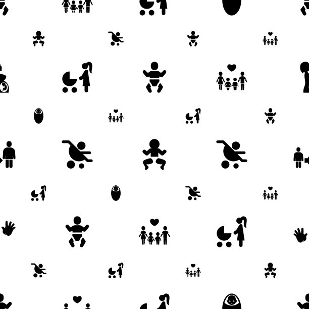 家庭图标模式无缝白色背景图片下载