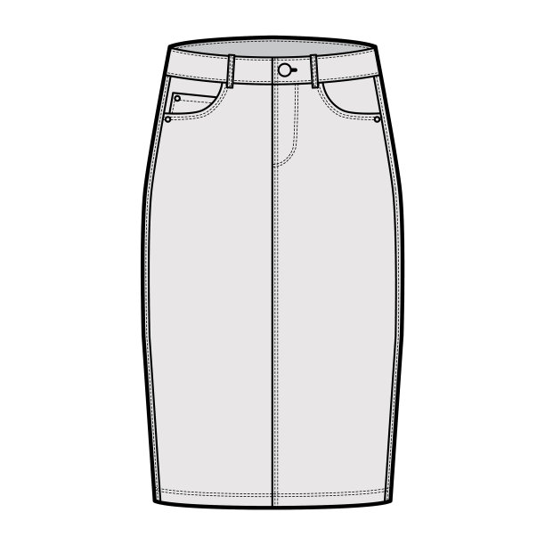 牛仔铅笔裙技术时尚图片下载