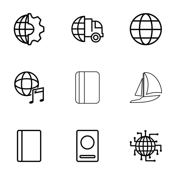 9国际图标图片下载