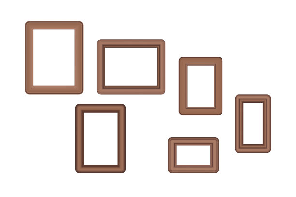 大set方黄金古董木框架图片下载