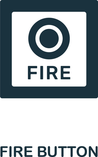 火按钮图标创意元素设计源自图片下载