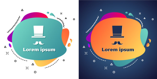 白色魔术师图标孤立在白色和蓝色图片下载