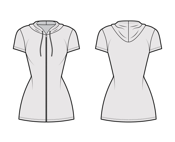 连帽衫拉链裙技术时尚图片下载