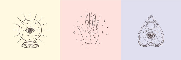 类型占卜，手相，水晶球占卜图片下载