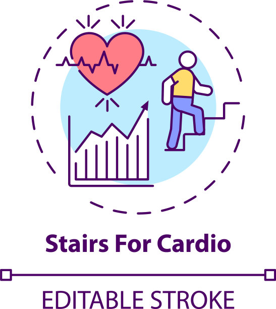 楼梯有氧概念图标图片下载