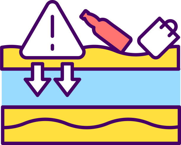 径流污染RGB颜色图标图片下载