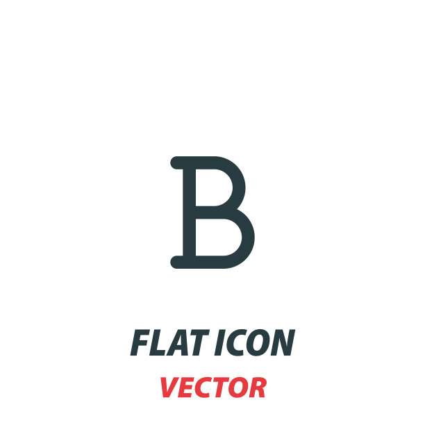 粗体文字图标在一个平面风格的象形图上的白色图片下载