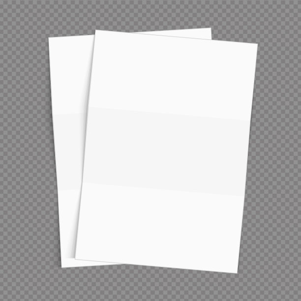 现实的空白纸模型图片下载