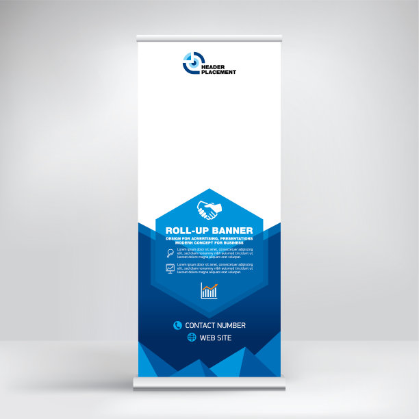 广告会议的折叠式横幅展位图片下载