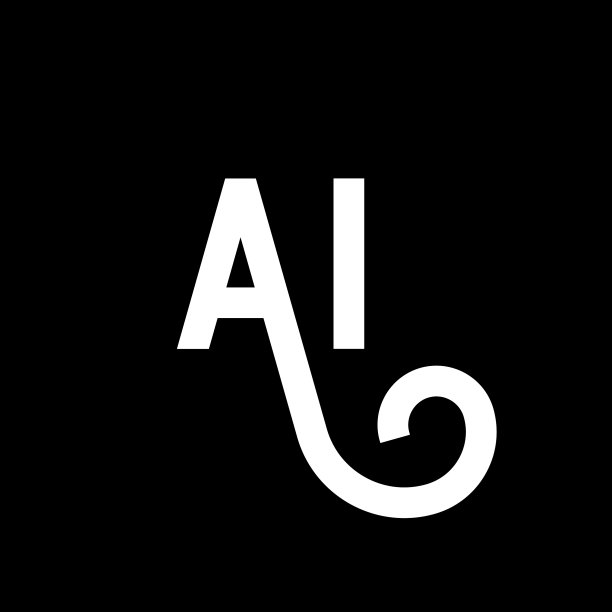 AI字母标志设计黑色背景图片下载