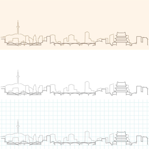 长沙手绘轮廓线图片下载