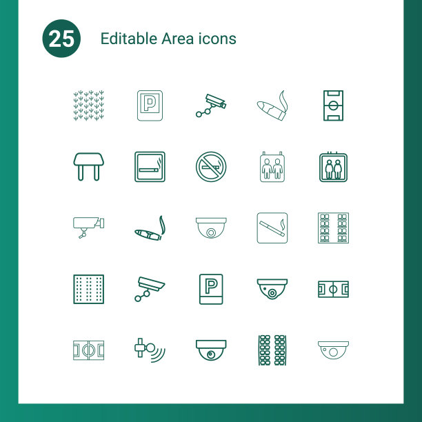 25个地区图标图片下载