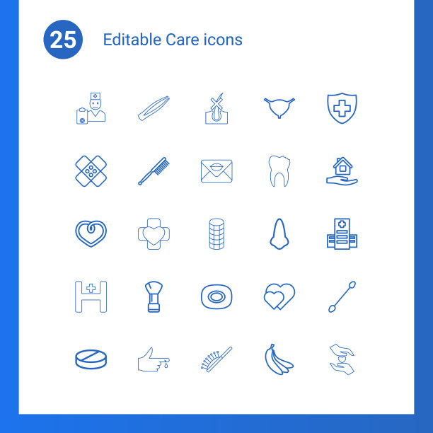 25 个护理图标图片下载