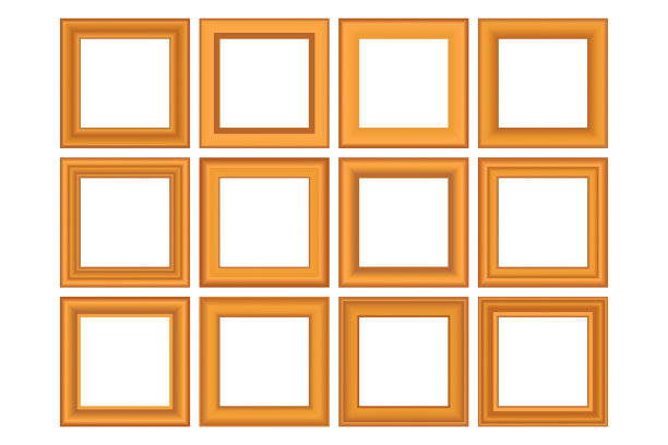 大set方黄金古董木框架图片下载
