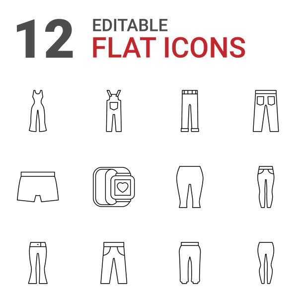 12条裤子图标图片下载