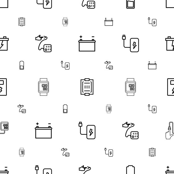 低图标模式无缝白色背景图片下载