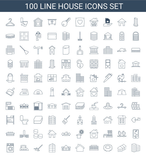 100年房子图标图片下载