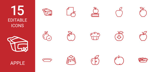 15个苹果图标图片下载