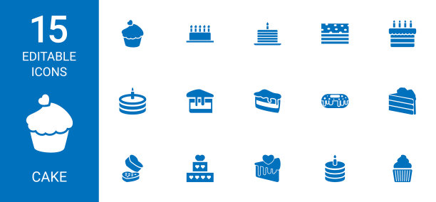 15个蛋糕图标图片下载
