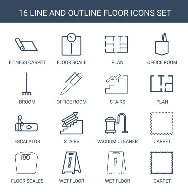 地板上的图标图片下载