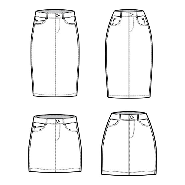 牛仔裙集技术时尚图片下载