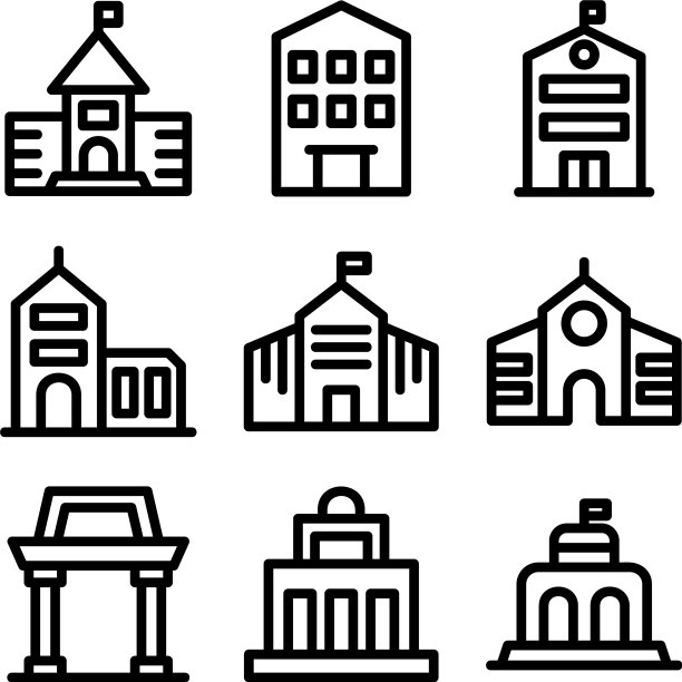 大学标志或标志孤立标志符号图片下载