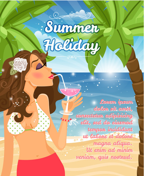 有女人的假日海报图片下载