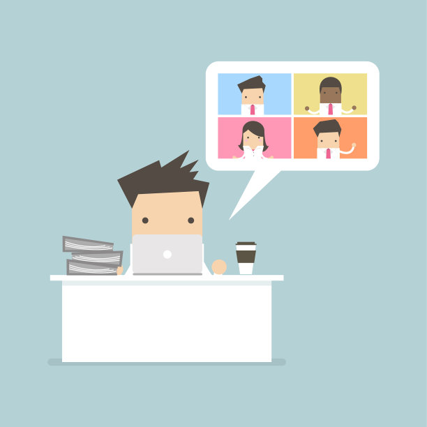 商人与视频会议图片下载