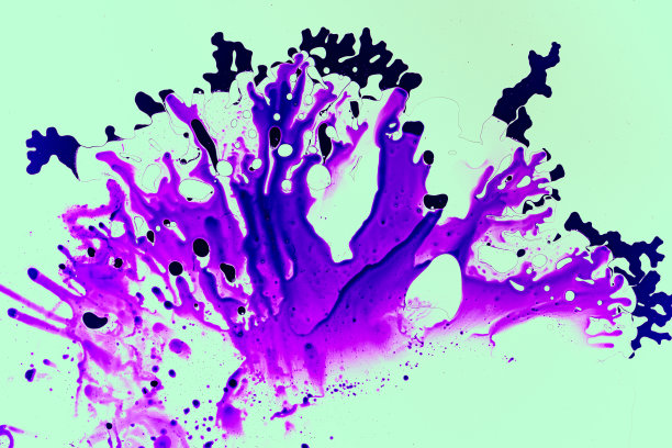 艺术品。霓虹灯光下的现代时尚色彩背景。复制空间设计。图片下载