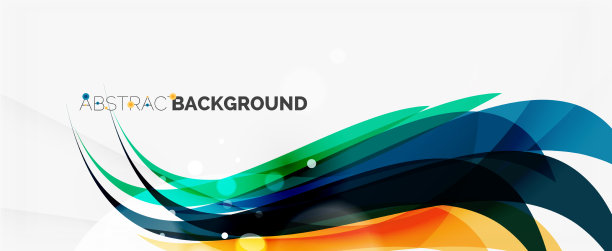 波浪线条为时尚设计模板图片下载