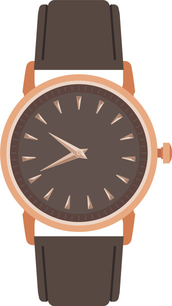 经典男性腕表隔离上白色图片下载