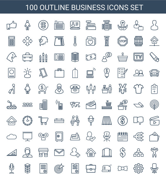 100年业务图标图片下载