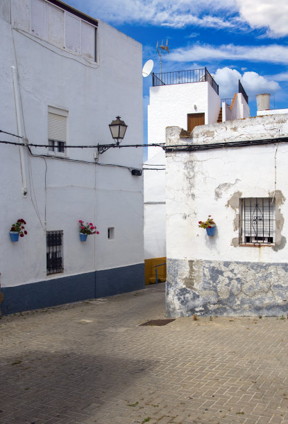 白色房屋的村庄图片下载