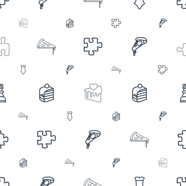 块图标图案无缝白色背景图片下载