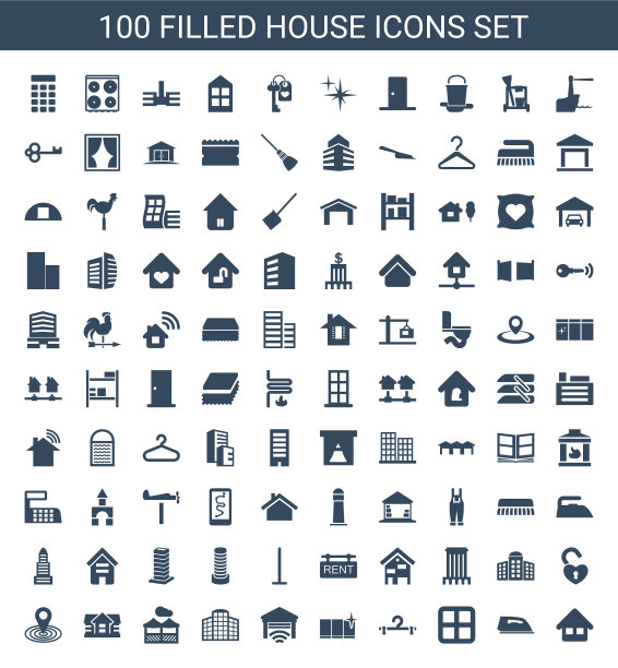 100年房子图标图片下载