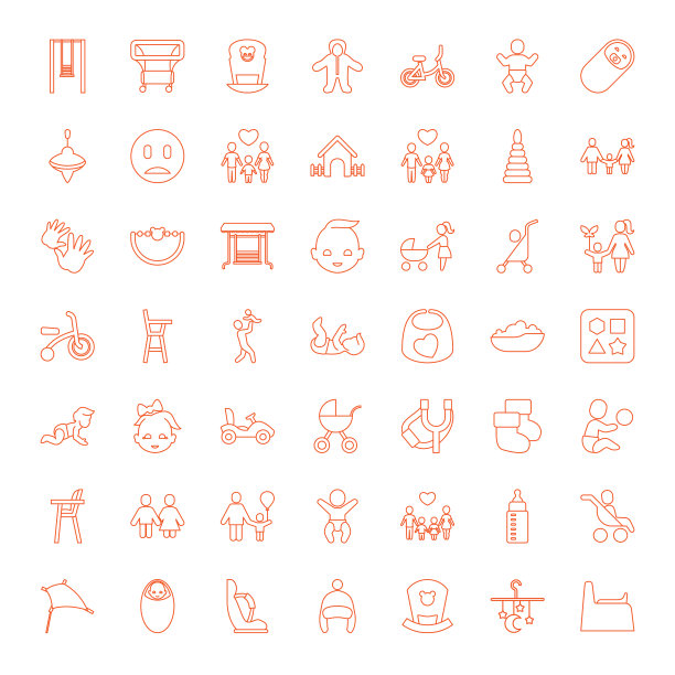 49个孩子图标图片下载