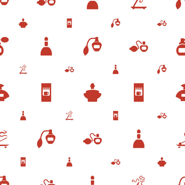 香气图标图案无缝白色背景图片下载