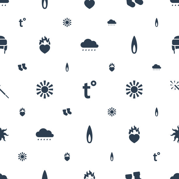 温暖图标图案无缝白色背景图片下载