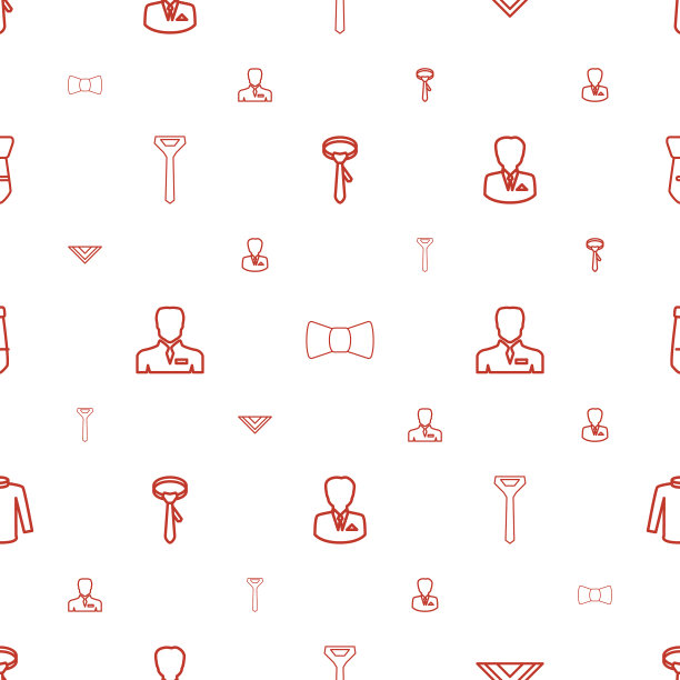 领带图标图案无缝白色背景图片下载