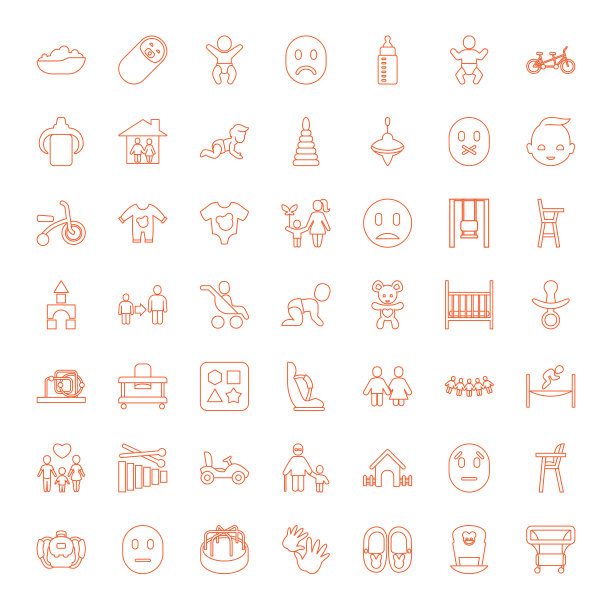 49个孩子图标图片下载