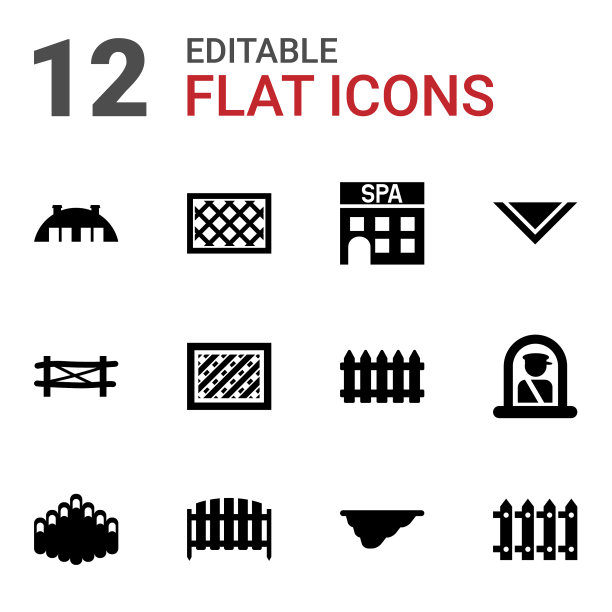 12个国家的图标图片下载