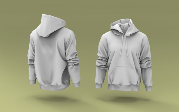 空白连帽运动衫，男士连帽夹克为您的设计模型打印图片下载