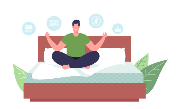 床上用品舒适理念清爽男性性格图片下载