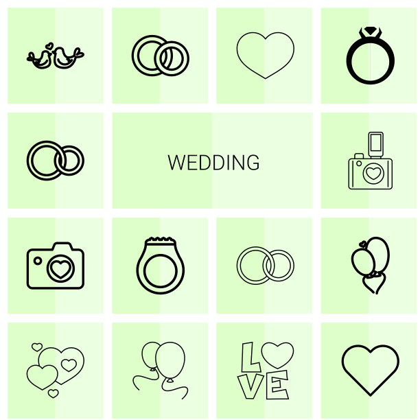 14日婚礼图标图片下载